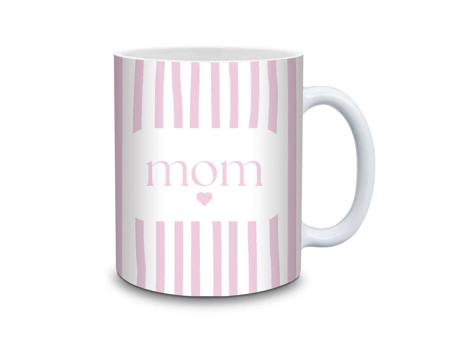 Pink Stripped Mom Mug