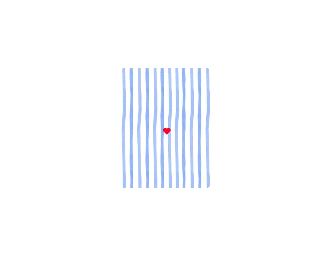 Blue Stripe with Heart Car Air Freshener
