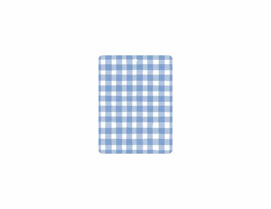 Blue Gingham Car Air Freshener