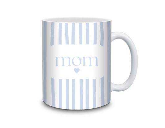 Blue Stripped Mom Mug