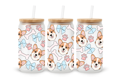 Corgi Glass Cup