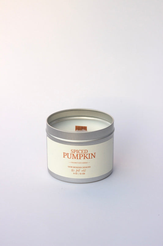 Spiced Pumpkin 6 oz Candle Tin