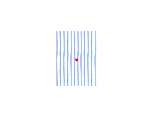 Blue Stripe with Heart Car Air Freshener
